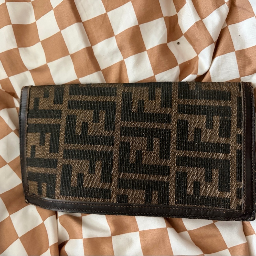 Fendi Brown and Black Wallet